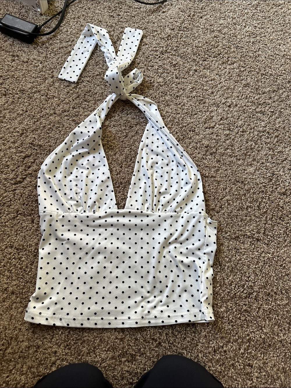 Womens polka dot halter top